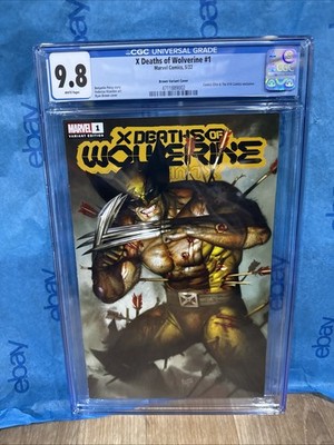 X DEATHS OF WOLVERINE #1 CGC 9.8 RYAN BROWN EXCLUSIVE LIMITED Trade Graded