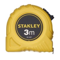 Stanley Bandmaß Basic, 0-30-487 (3M LäNge, MaßBand Mit Robusten Kunststoff-GehäU
