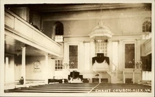 RPPC Alexander Virginia Christ Church pulpit organ piano real photo postcard