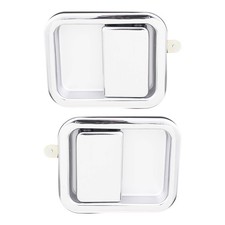 Pair Outside Door Handles For Jeep Wrangler W Full Doors Chrome Exterior Set