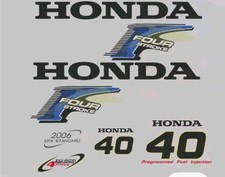 Adesivi motore marino fuoribordo Honda 40 cv four stroke gommone barca stickers 