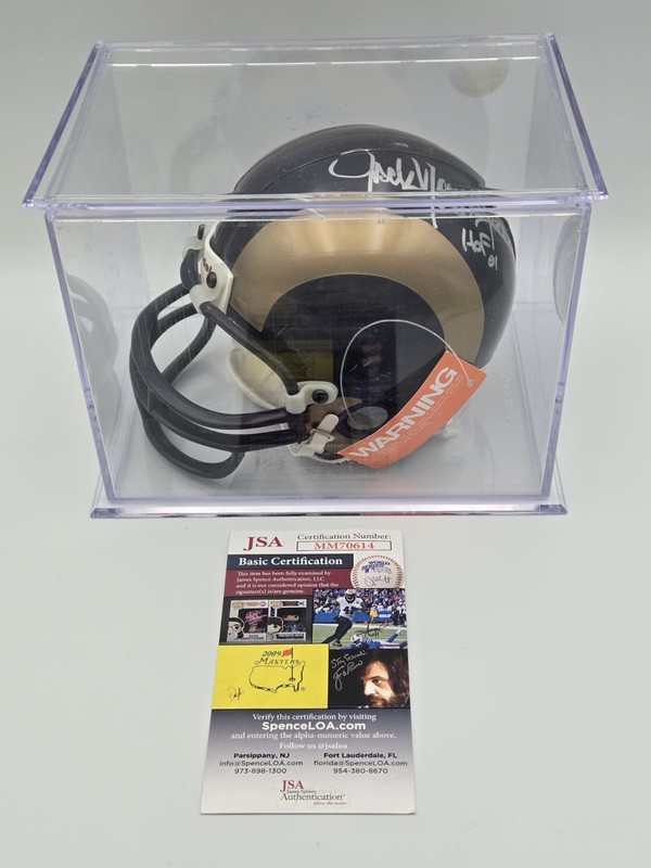 ​Jack Youngblood Signed LA Rams Mini Helmet Autographed JSA COA Hall Of Fame 01
