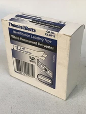 *SEALED* Thomas & Betts EZ-WP12 1/2” / 12mm White Polyester Labeling Tape