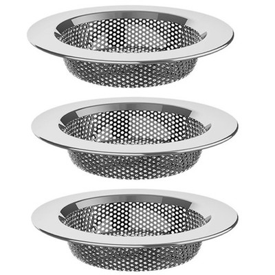 3Pcs Sink Strainer Stainless Steels Sink Debris Catcher Bathtub Drain Strainer