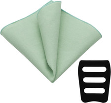 Cotton , Solid Color Mens Handkerchiefs with Pocket Square Holder for Business W