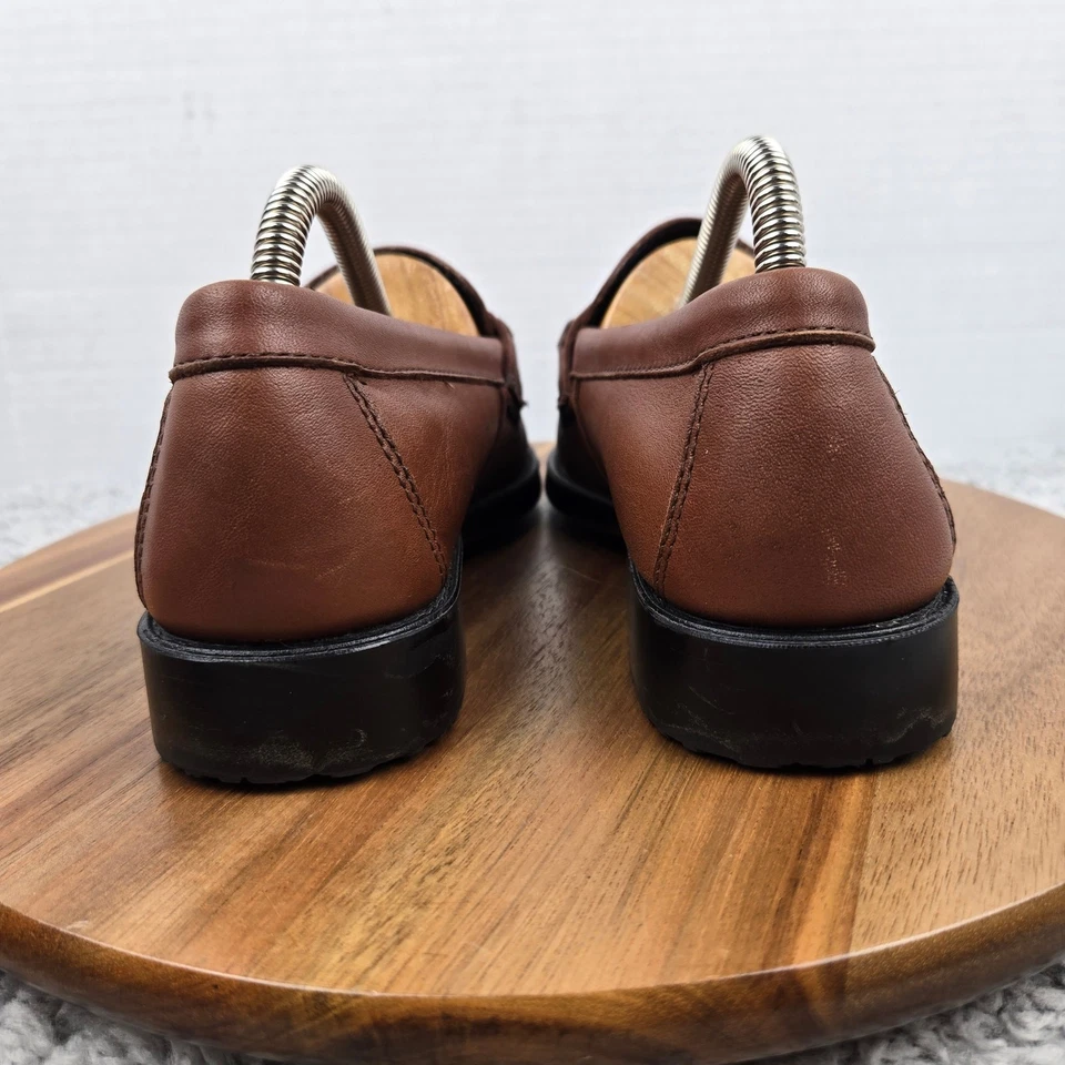 G.H. Mocasín Bass & Co Weejuns para mujer 7W Katherine II cuero marrón centavo ancho Foto 2 de 4