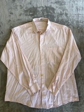 Vintage 80s 90s Valentino Uomo Tessuto Italiano Button Down Shirt Size XL Pink