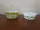 Vtg Spring Blossom/Crazy Daisy Pyrex Casserole Dish #472 & 473 NO LID