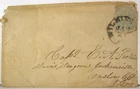 1860s CONFEDERATE CIVIL WAR COVER WITH 10 CENT CONFEDERATE STAMP CSA #2-P BLUE