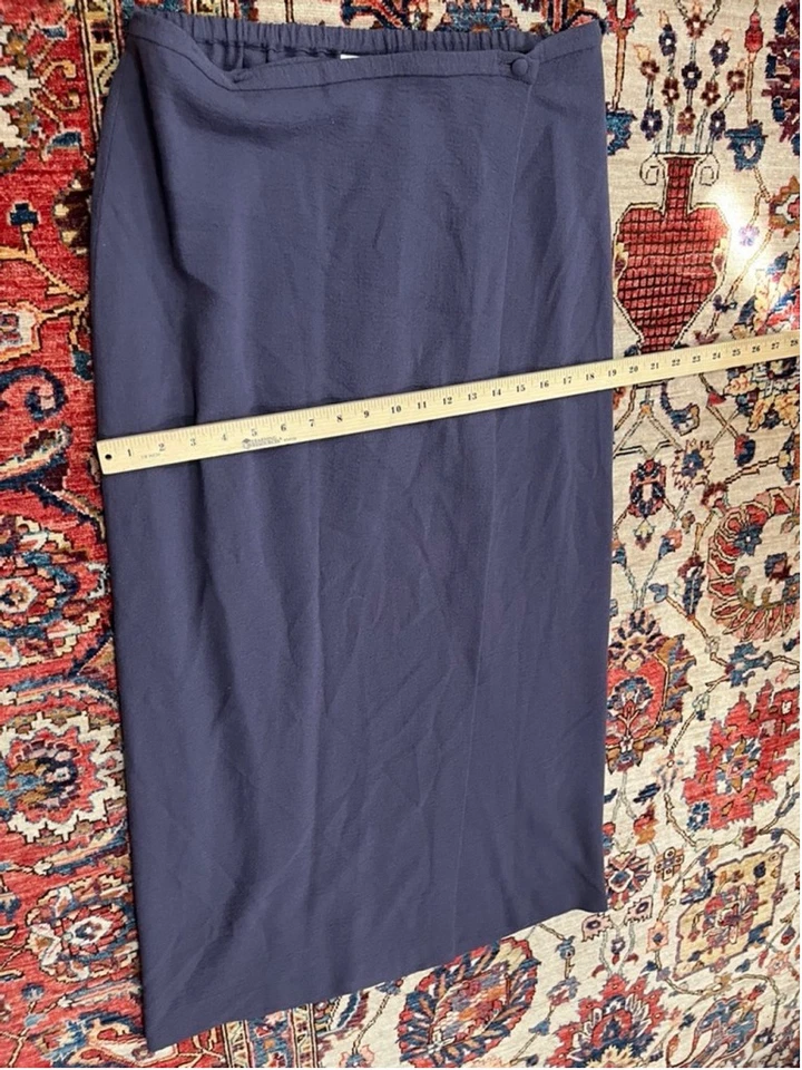 Women’s Eileen Fisher Wool Purple Maxi Minimalist Simple Classic Skirt Size M - Image 2 of 4
