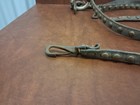 Lot Of Antique Leather From Bridal Harmess With Brass Tack Heads For Projects — photo 4