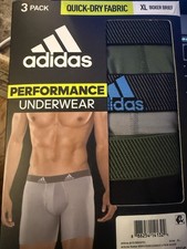 Adidas Men's Performance Underwear 3-Pack in XL - Quick Drying - GA5584,
