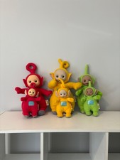 Vintage Teletubbies Plush Lot Full Size Mini Po Laa-Laa Dipsy 90s