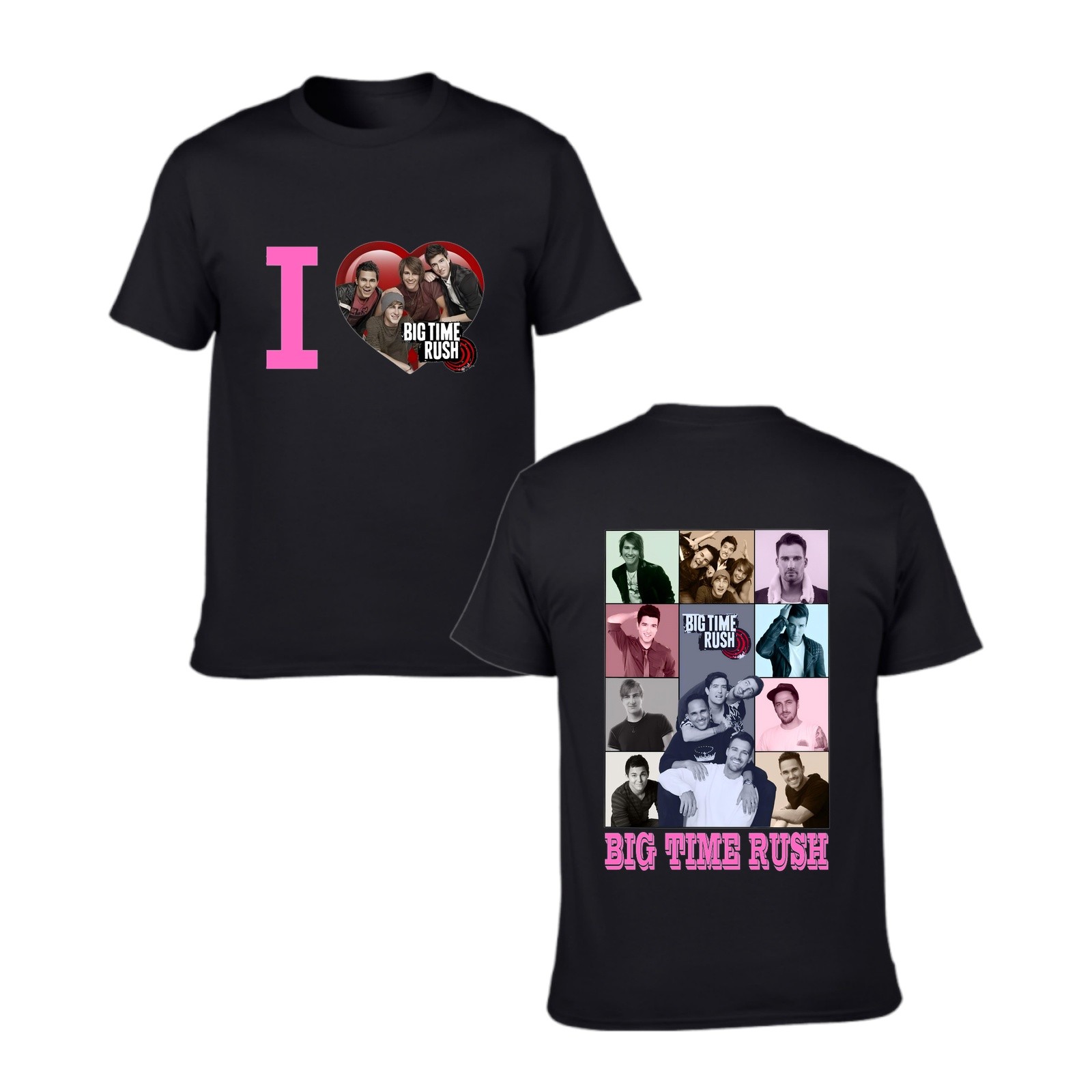 Big Time Rush Graphic Print Shirt with Photo Collage - BTR Fan Merch