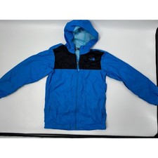 The North Face Boys Jacket Large 14/16 Blue Hooded Windbreaker Rain Coat