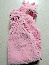 Popsicle Overalls Infant Pink Bunny Corduroy Footie 9 Months Zip Made in USA Vtg