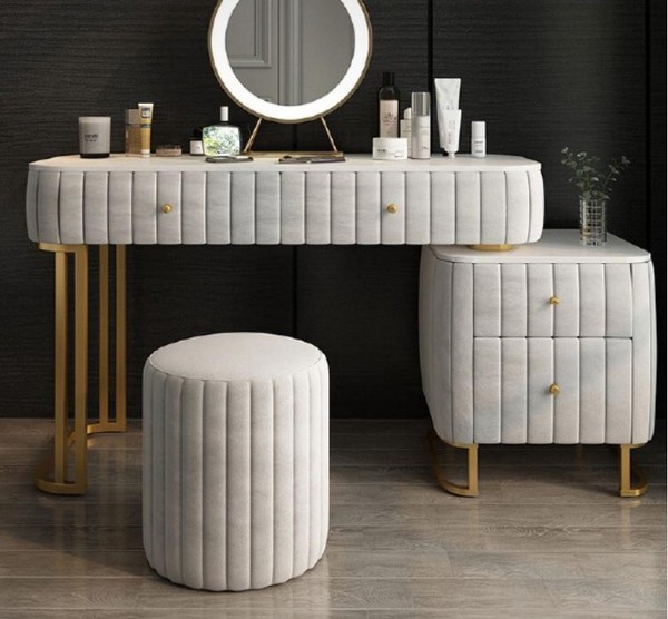 Schminktisch Spiegel Hocker Komplett Kommode Schlafzimmer LuxusmöBel Konsole Neu-image
