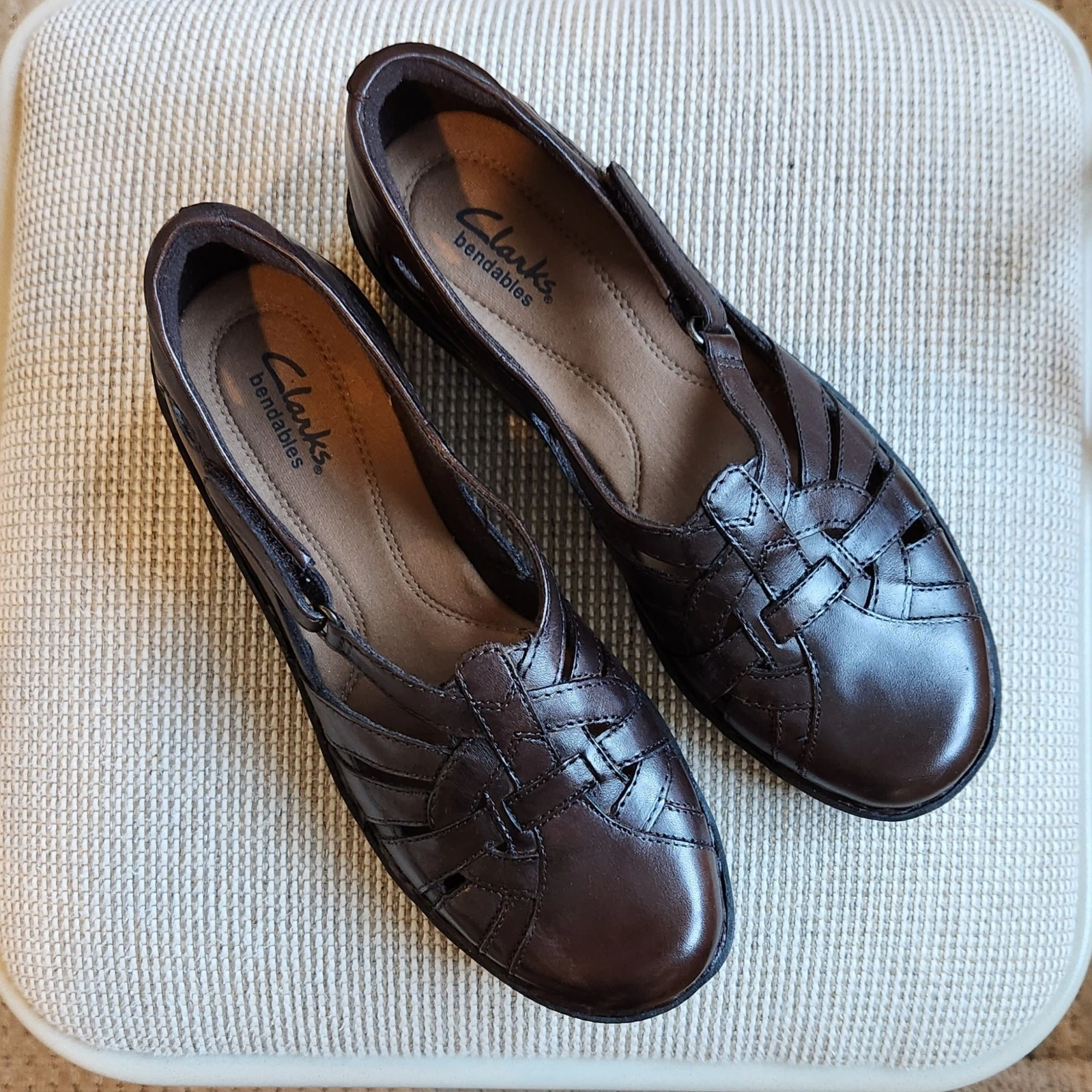 Clarks Sandalo da Pescatore Pieghevole Marrone Scuro Donna Taglia 8W