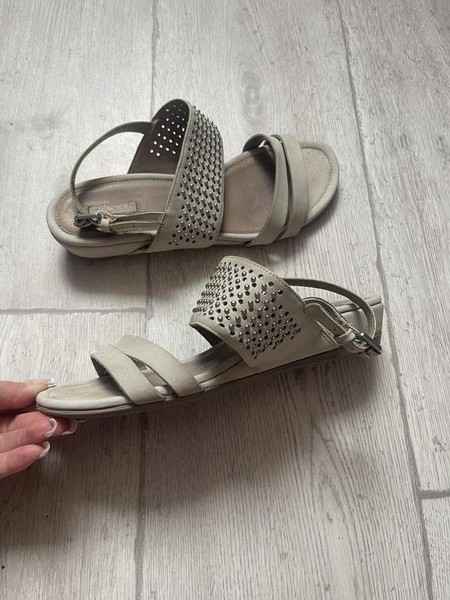Women Ecco Heels Beige Leather 36 #3QQ8