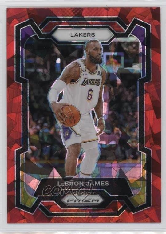 2023-24 Panini Prizm Red Ice Prizm LeBron James #63 1pj0