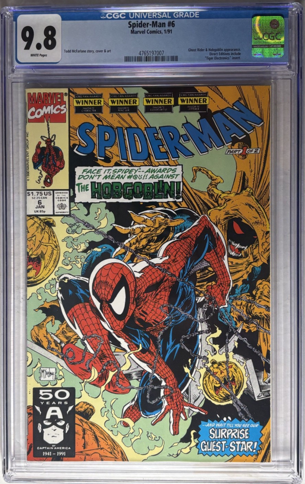 Ghost Rider 2028 SPIDER-MAN 🕷 #6 CGC 9.8 NM/MINT 🕸McFarlane Hobgoblin Ghost Rider🕸Marvel ...
