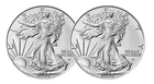 Lot of 2 - 2025 $1 American Silver Eagle 1 oz BU
