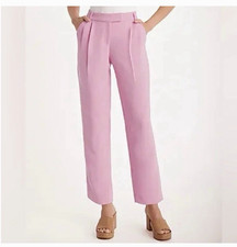 Express Women s Pink Solid Pleated Mid Rise Ankle Pants Size 6