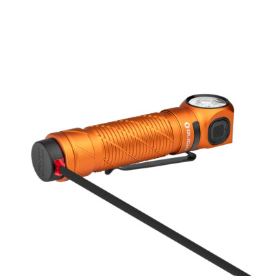 Olight Perun 3 Orange Headlamp 3000 Lu Cool White Light & Red