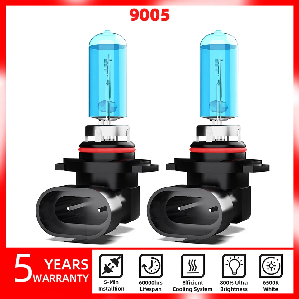 Kit de bombillas halógenas de faros haz alto/bajo 9005/HB3 para Chevrolet Cavalier 1990 Foto 2 de 4