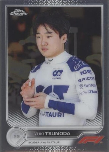2022 Topps Formula 1 Chrome Base 61 Yuki Tsunoda - Scuderia