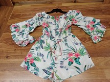 BLUSH Romper Floral Boho Shorts Multi Color Ladies Size Small