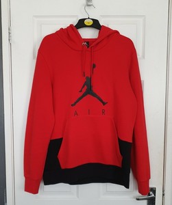 Nike Jordan Sudadera Con Capucha Suéter de entrenamiento para hombre Aire- Rojo Talla XL | eBay