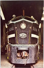 Vintage Monongahela Railway Postcard Locomotive Train