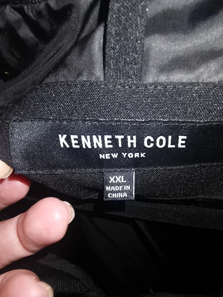 Kenneth Cole New York Oxford Men's Black Puffer Bomber Jacket 2XL - Image 2 of 4