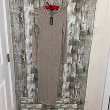 NWT Prettly little things sand rib two tone high neck mid maxi dress 8