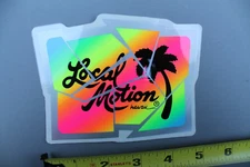LOCAL MOTION Hawaii Surfboards Aloha Neon Rainbow Fade 80's LM1 Surfing STICKER