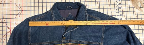 Vintage Santa Fe Trail Zip Up Aztec Print Denim Jacket Mens Large - Picture 3 of 10