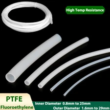 PTFE Hose Tube White Tetra Fluoroethylene Pipe High Temp Resistance Φ 0.8mm-25mm