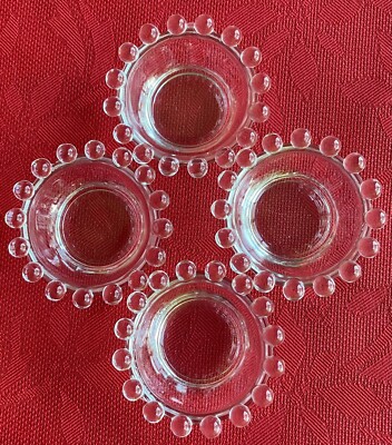 Candlewick Salt Dips Imperial Glass 2  Salt Cellars Set of 4
