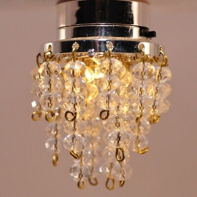 LED Chandelier Lamp 2330 replaceable battery dollhouse 1/12 scale 1" Light