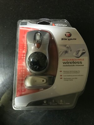 New Targus AMW05US Notebook Wireless Rechargeable Optical Mouse