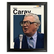 Harry Caray Framed Sports Art Photo by Thomas Maxwell