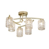Oaks Lighting Entice 6-light Polished Brass Ceiling Crystal Shades 1761/6 Pb Oaks Lighting Entice 6-light Polished Brass Ceiling Crystal Shades 1761/6 Pb