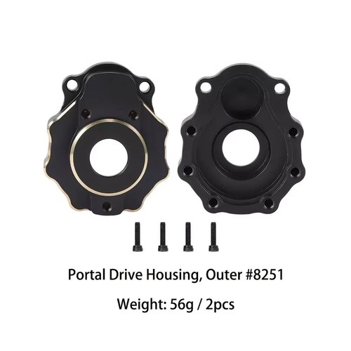 1/10 RC Rock Crawler Brass Housing Brake Rotors Disc & Caliper Set for TRX4 TRX6 - Picture 10 of 15