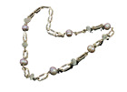 Blue Pearls Chain Necklace Ne3330 Alana Love 925 Silver Vintage Baroque