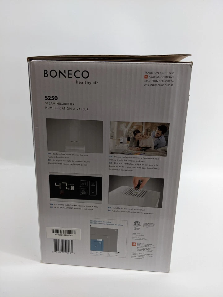 BONECO S250 Large Room Steam Humidifier with Hand Warm Mist and Digital Display - Image 2 of 4