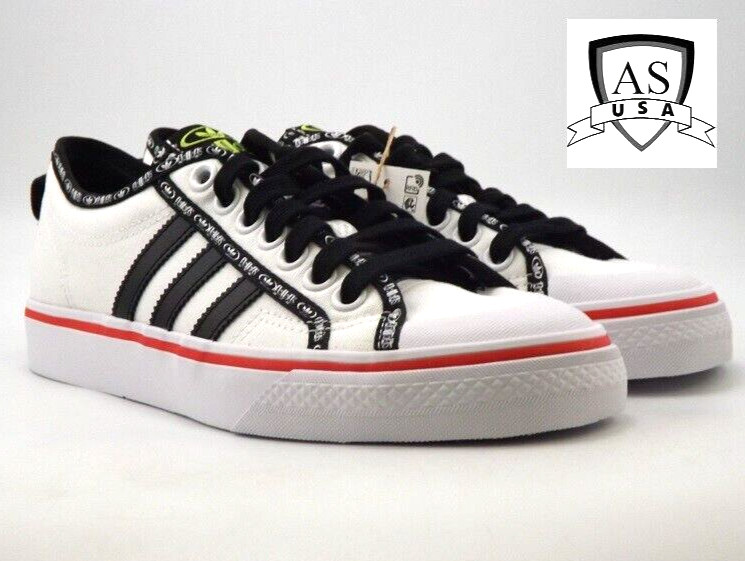 Adidas NIZZA Men's Shoes size 8 Sneakers GX6093  White Vivid Red thumbnail 2