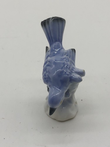 Vintage Porcelain Hand Painted Blue Bird Figurine - Picture 4 of 6