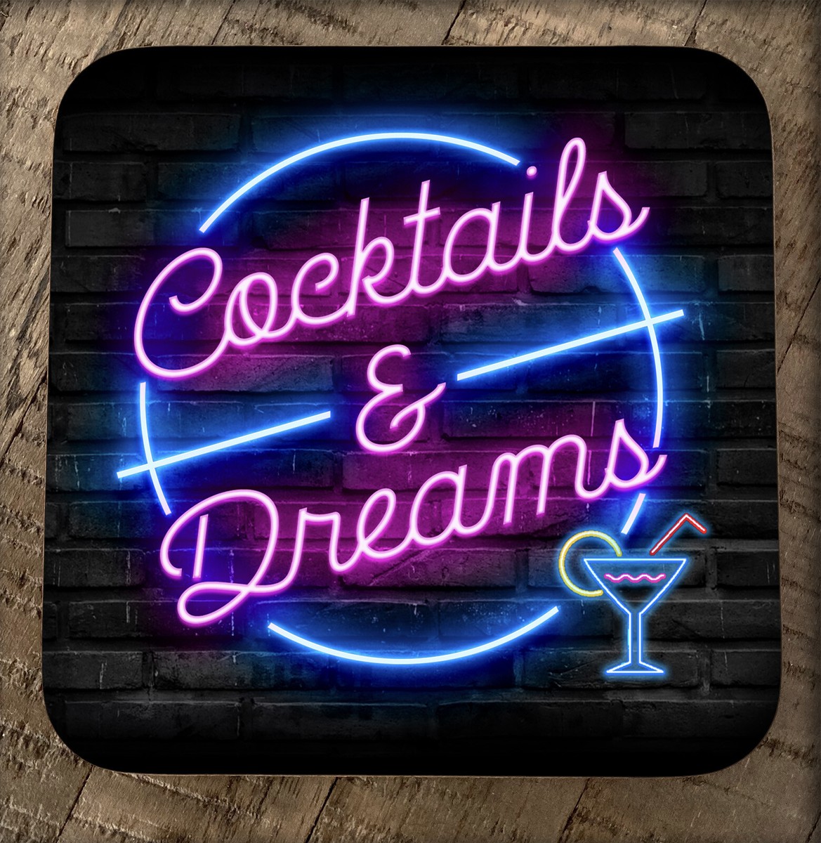 Tappetino da bar Cocktails & Dreams, tappetino da bar per cocktail e gin - Italia