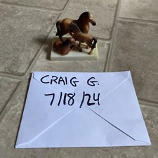 Vtg Vintage Family Of Horses Figurine Plastic 2 1/2 Tall NEW